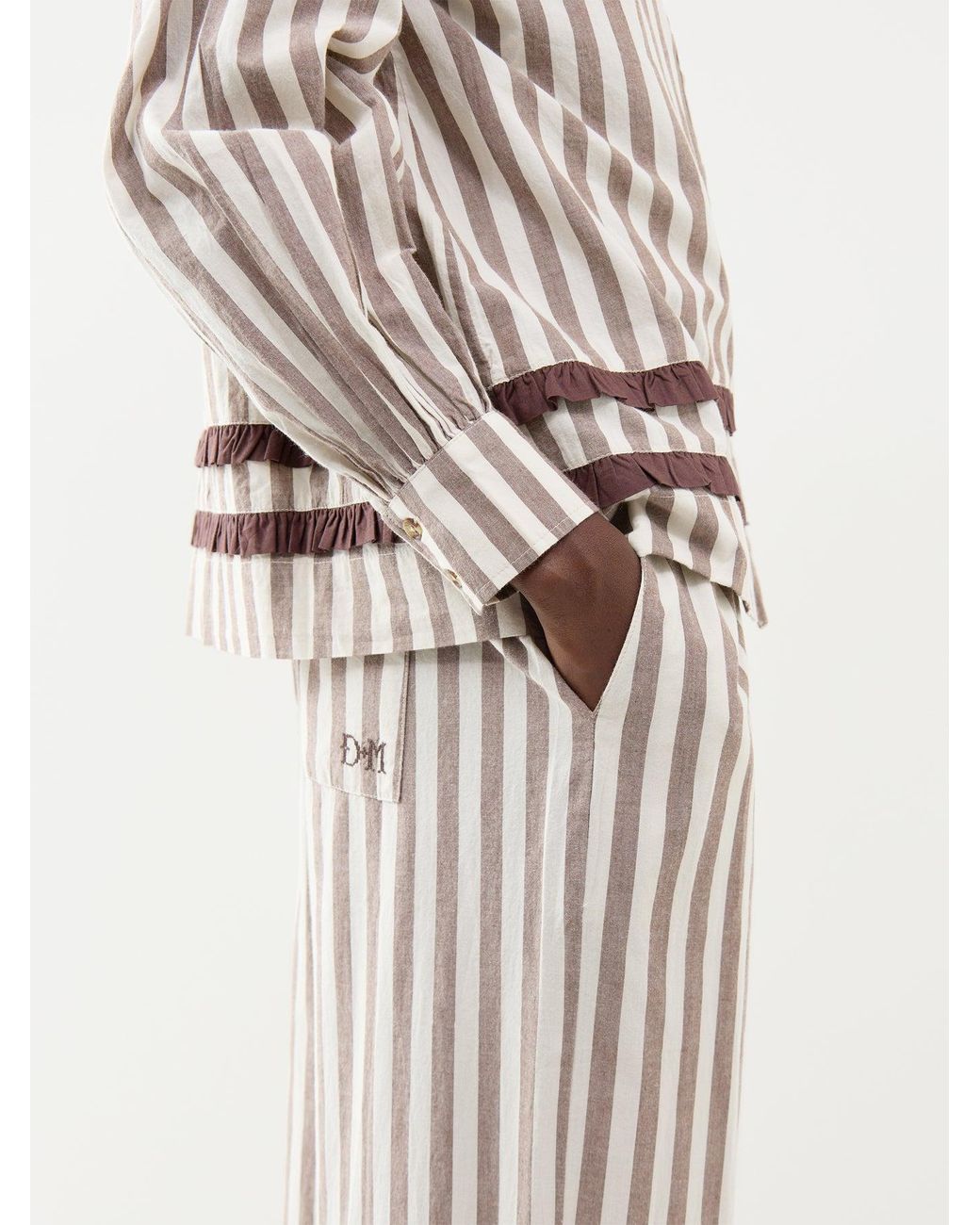 Damson Madder White Izzy Pyjama Set