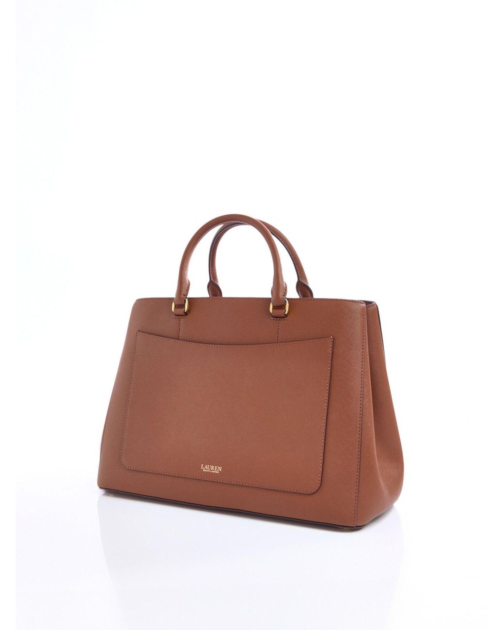 Ralph Lauren Brown Hanna Large Satchel Bag