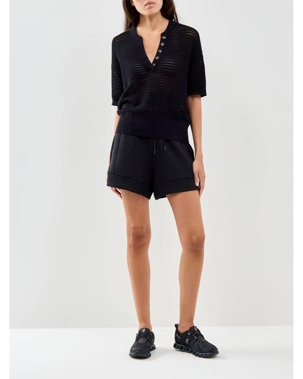 Varley Blue Atrium High Rise Shorts