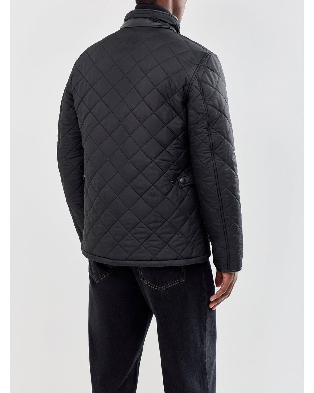 Barbour Black Powell Quilted Jacket for men