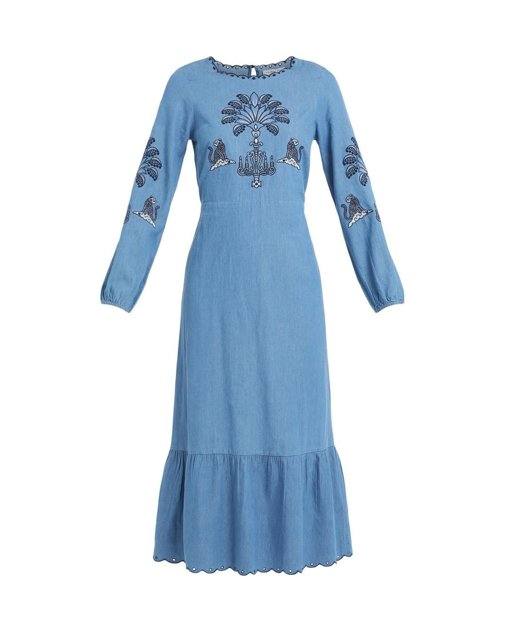 Never Fully Dressed Women's Dreaming In The Clouds Denim Dress in Blue |  Lyst UK