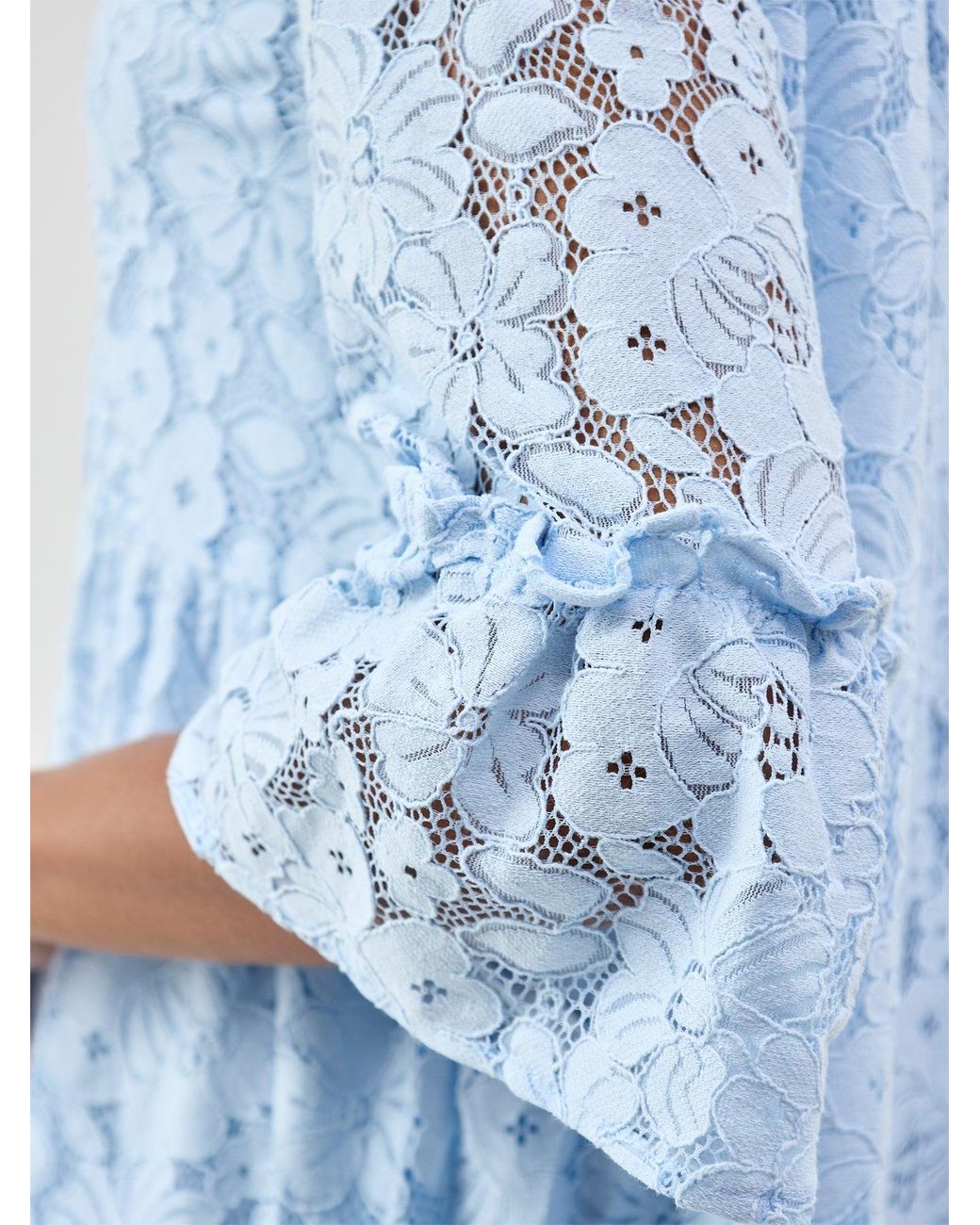 Vero Moda Blue Honey Lace V-Neck Tunic Dress