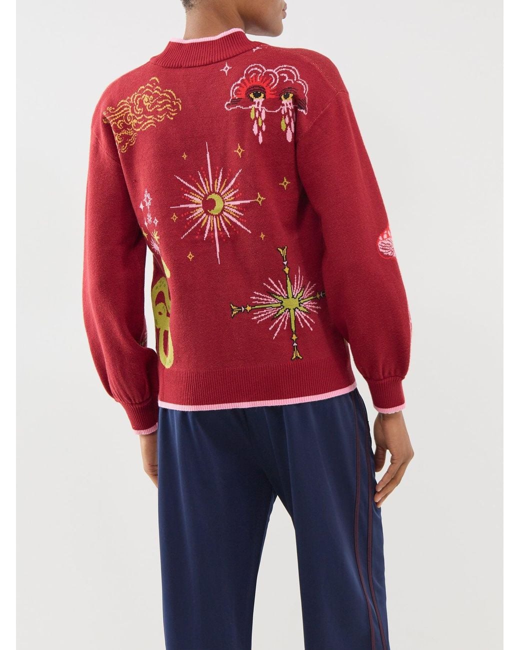 Never Fully Dressed Red Lunar Cardigan