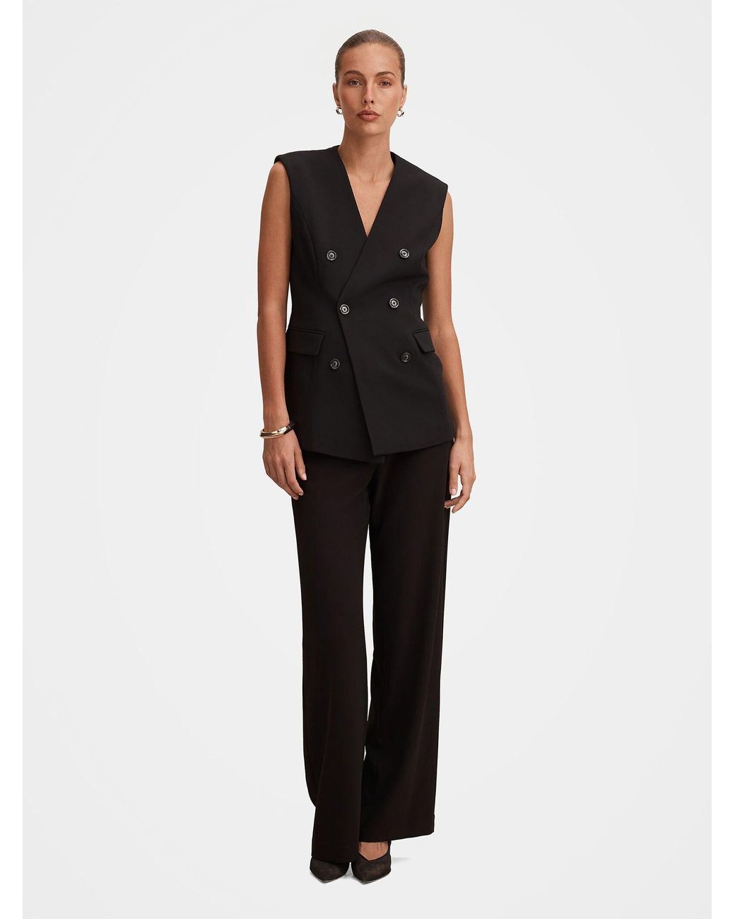 Forever New Black Myra Sleeveless Blazer