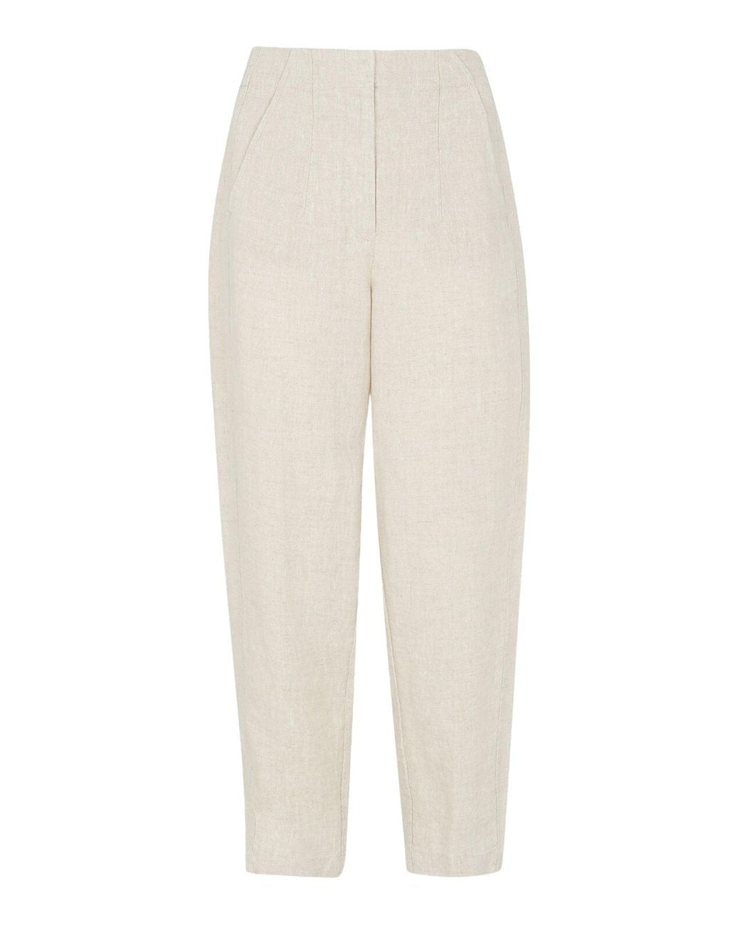 Whistles White Barrel Leg Trouser