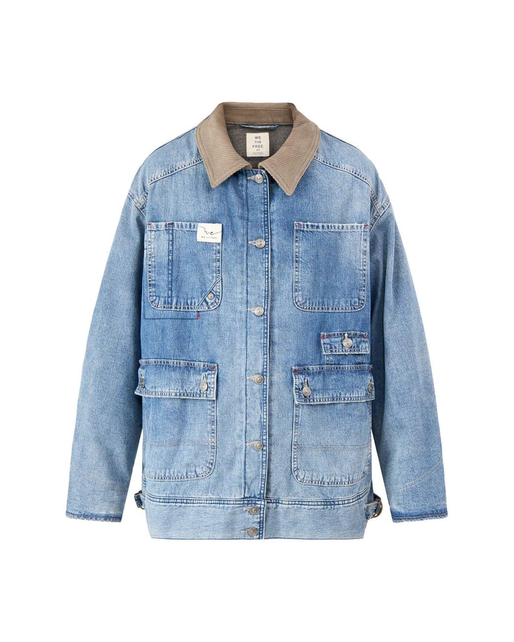 Free People Blue Sweet Talk Barn Coat