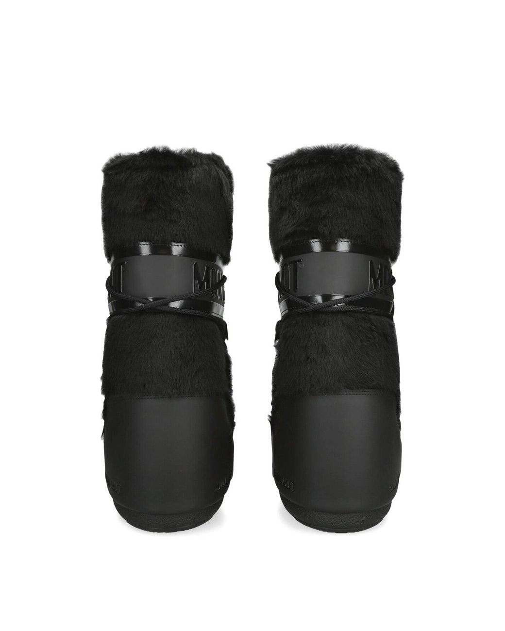 Moon Boot Black Icon Faux Fur