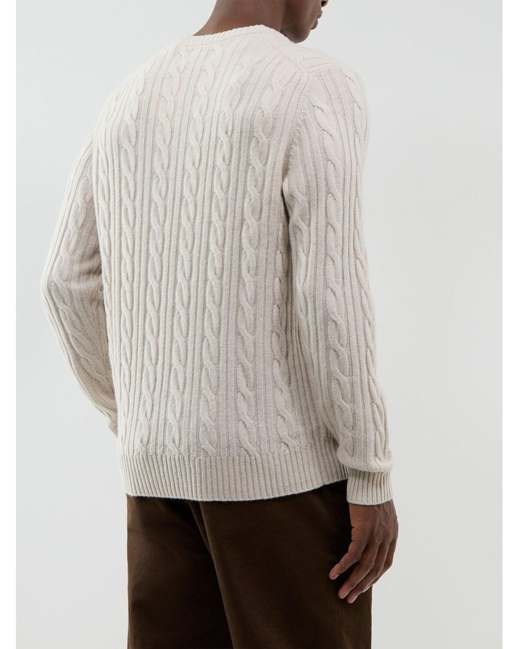Gant Natural Cable Knit Crew Neck Jumper for men