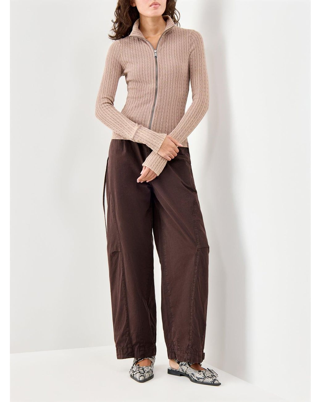 Free People Pink Brunch Girl Zip Up
