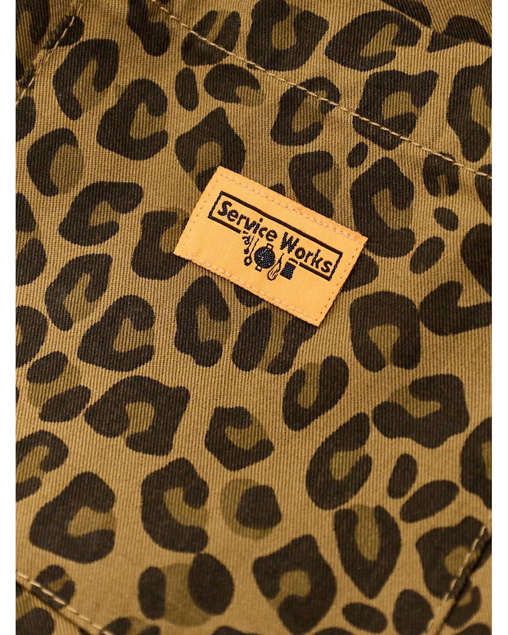 Service Works Green Organic Leopard Easy Chef Trousers for men