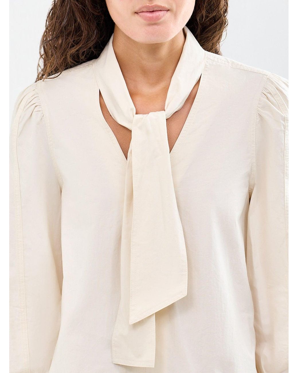 FRNCH White Taisha Blouse Cream