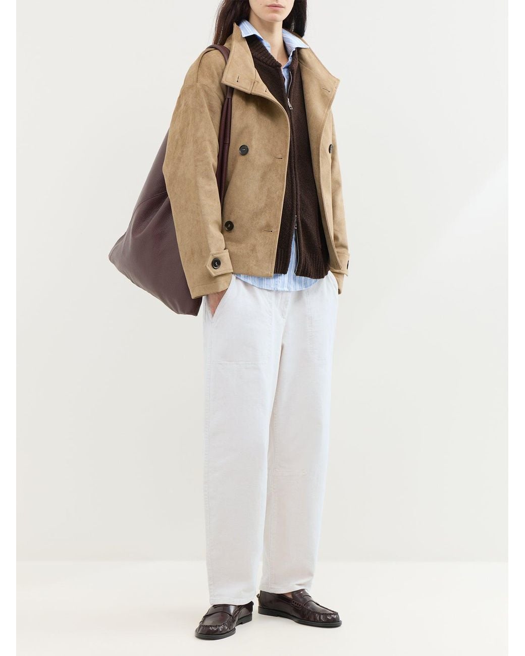Pretty Lavish Brown Camille Knitted Bomber Cardigan