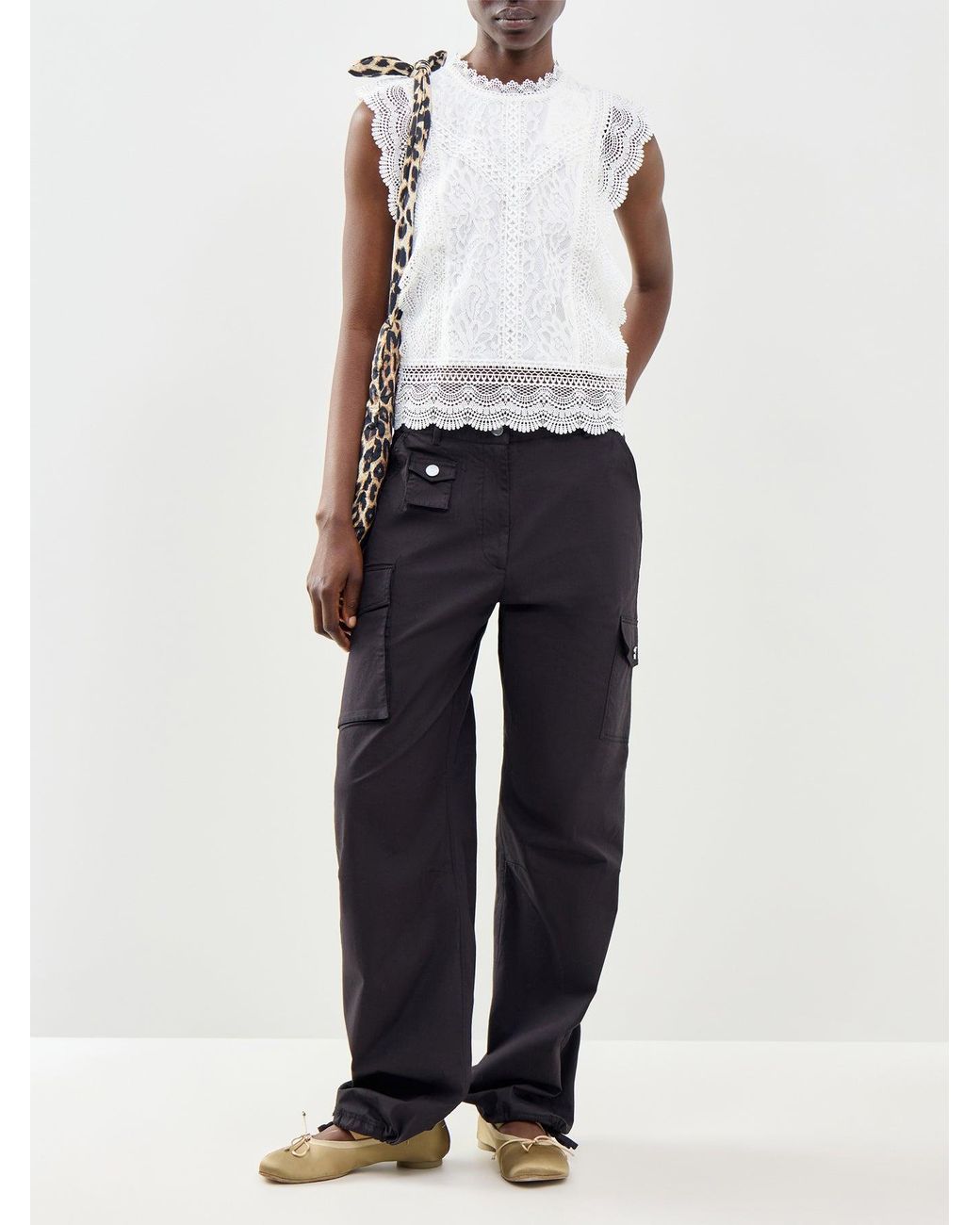 ONLY White Karo Lace Top