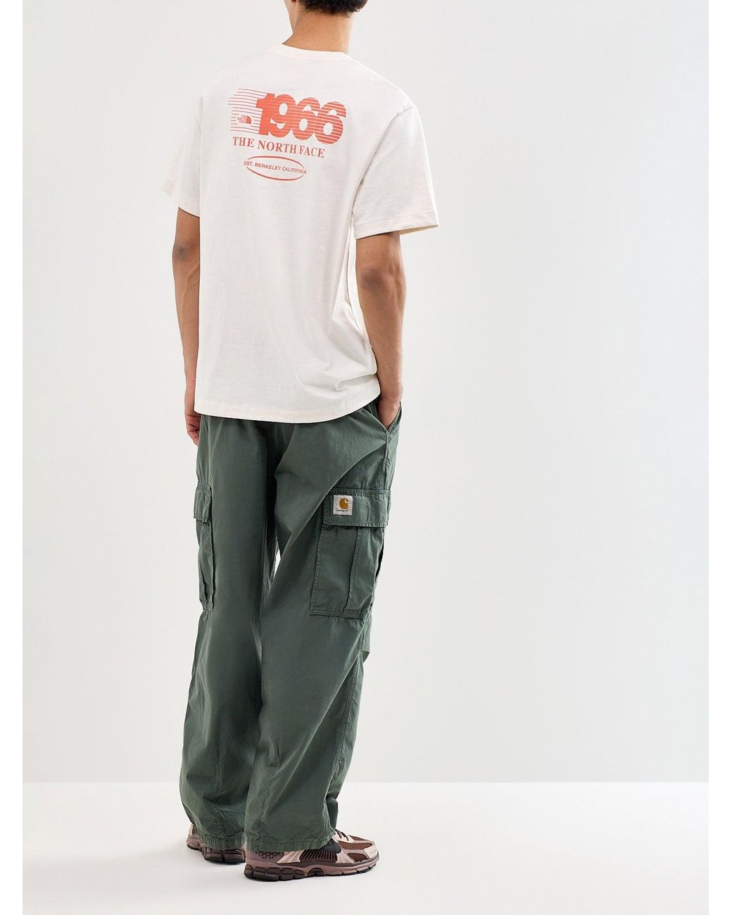 The North Face White Track Graphic T-Shirt Cream for men