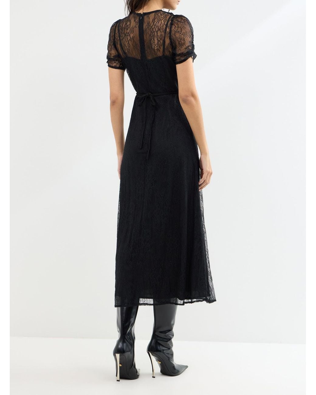 Nobody's Child Black Una Midi Dress