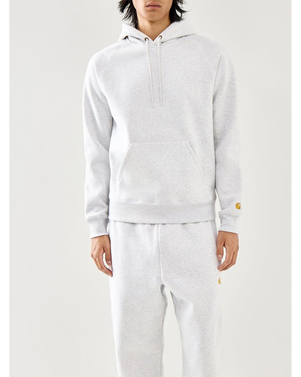 Carhartt White Hooded Chase Sweatshirt for men