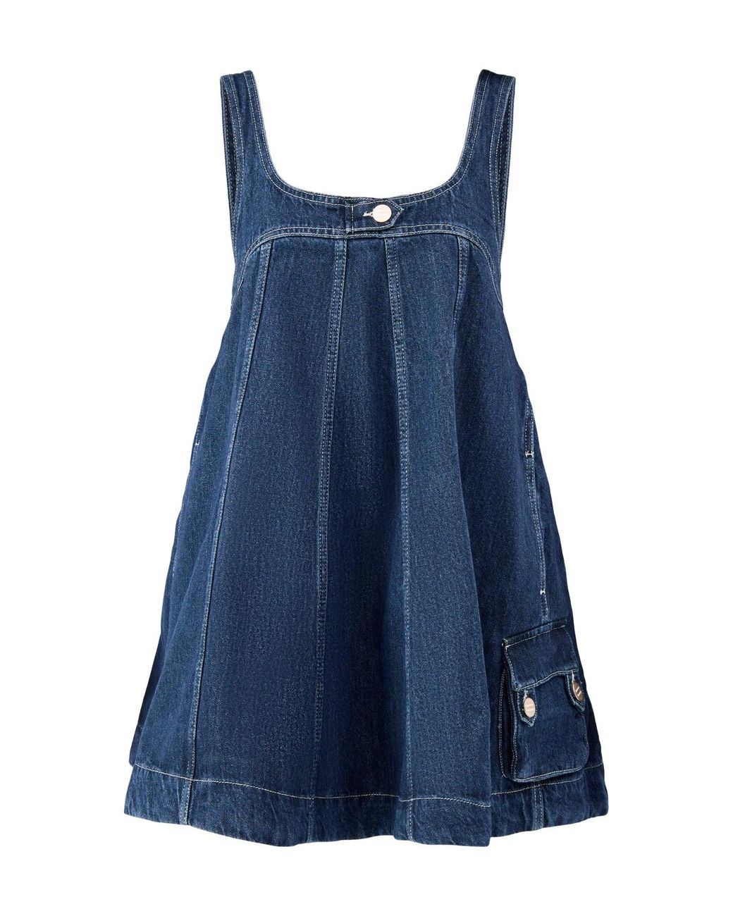 Damson Madder Blue Immy Mini Dress Dark Wash