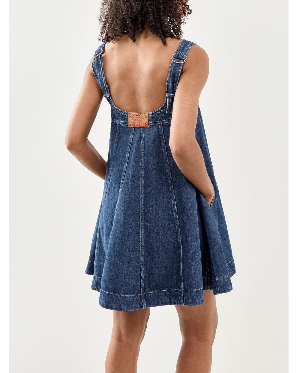 Damson Madder Blue Immy Mini Dress Dark Wash