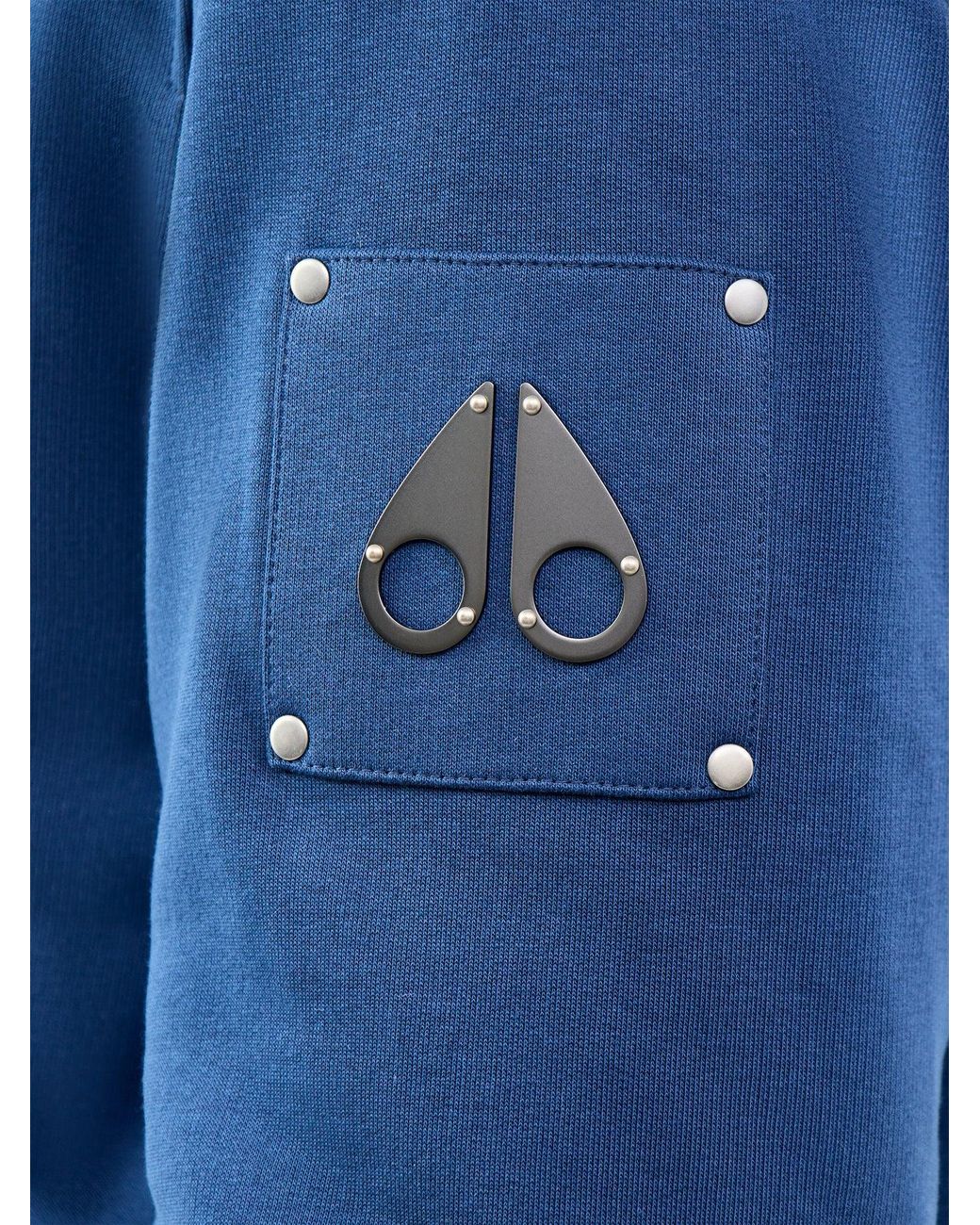 Moose Knuckles Blue Classic Bunny Zip Hoodie Nightfall for men