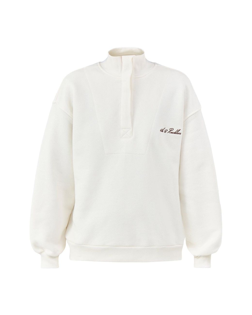 4th & Reckless White Tess Sweatshirt