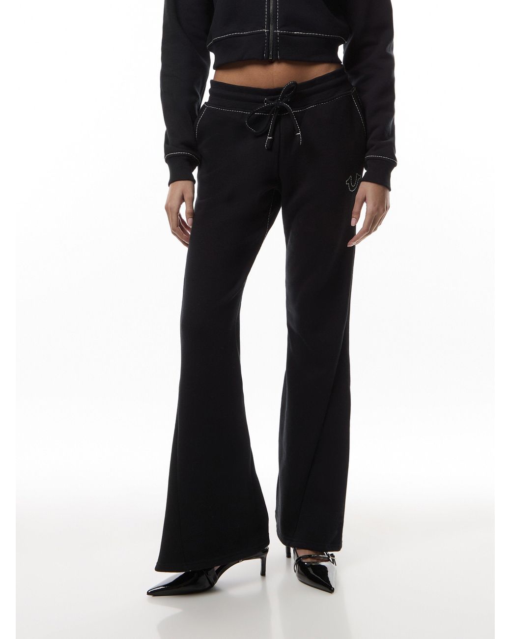 TRUE RELIGION Low Rise Big T Joey Sweatpants in Black | Lyst UK