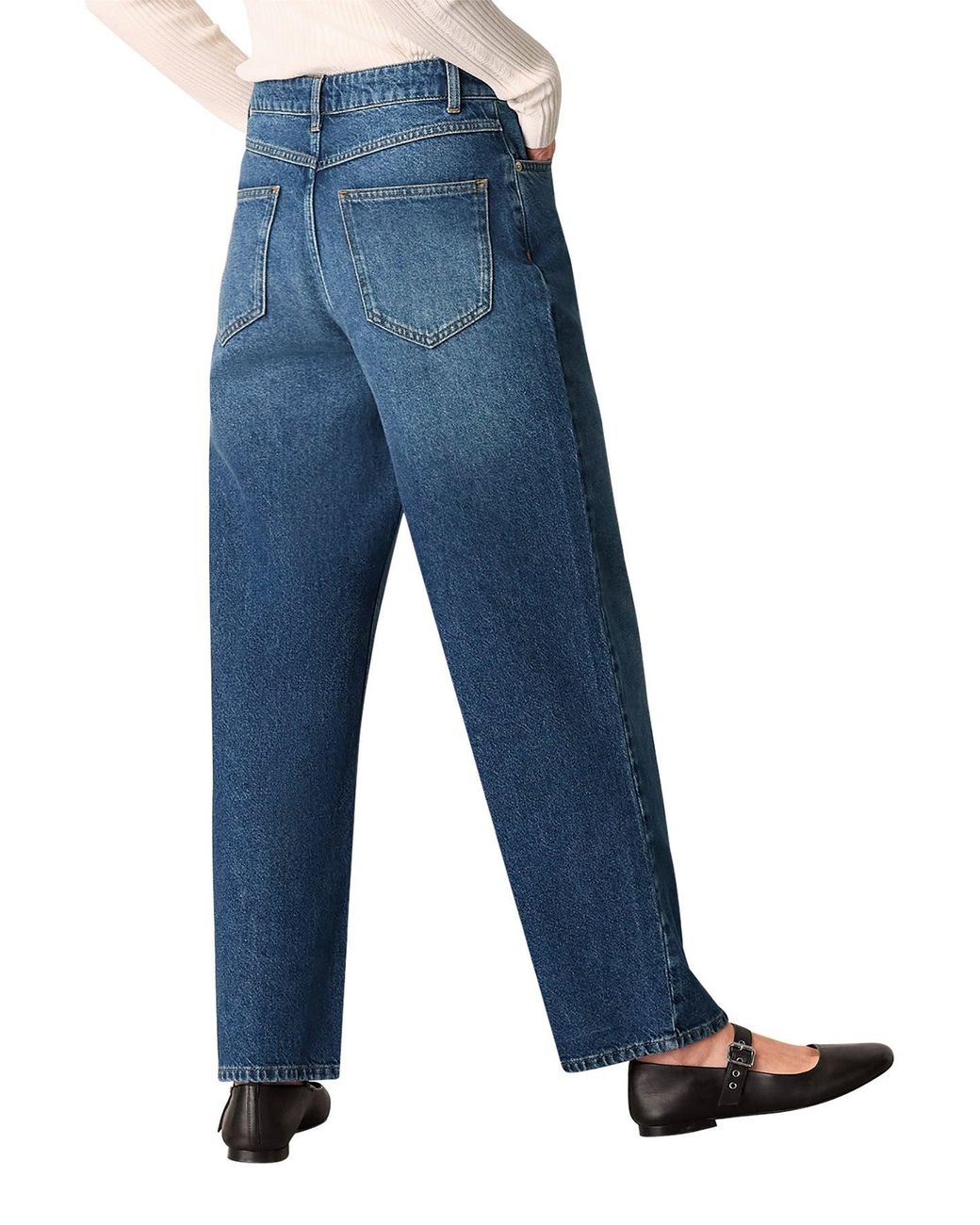Whistles Blue Straight Ankle Length Jean