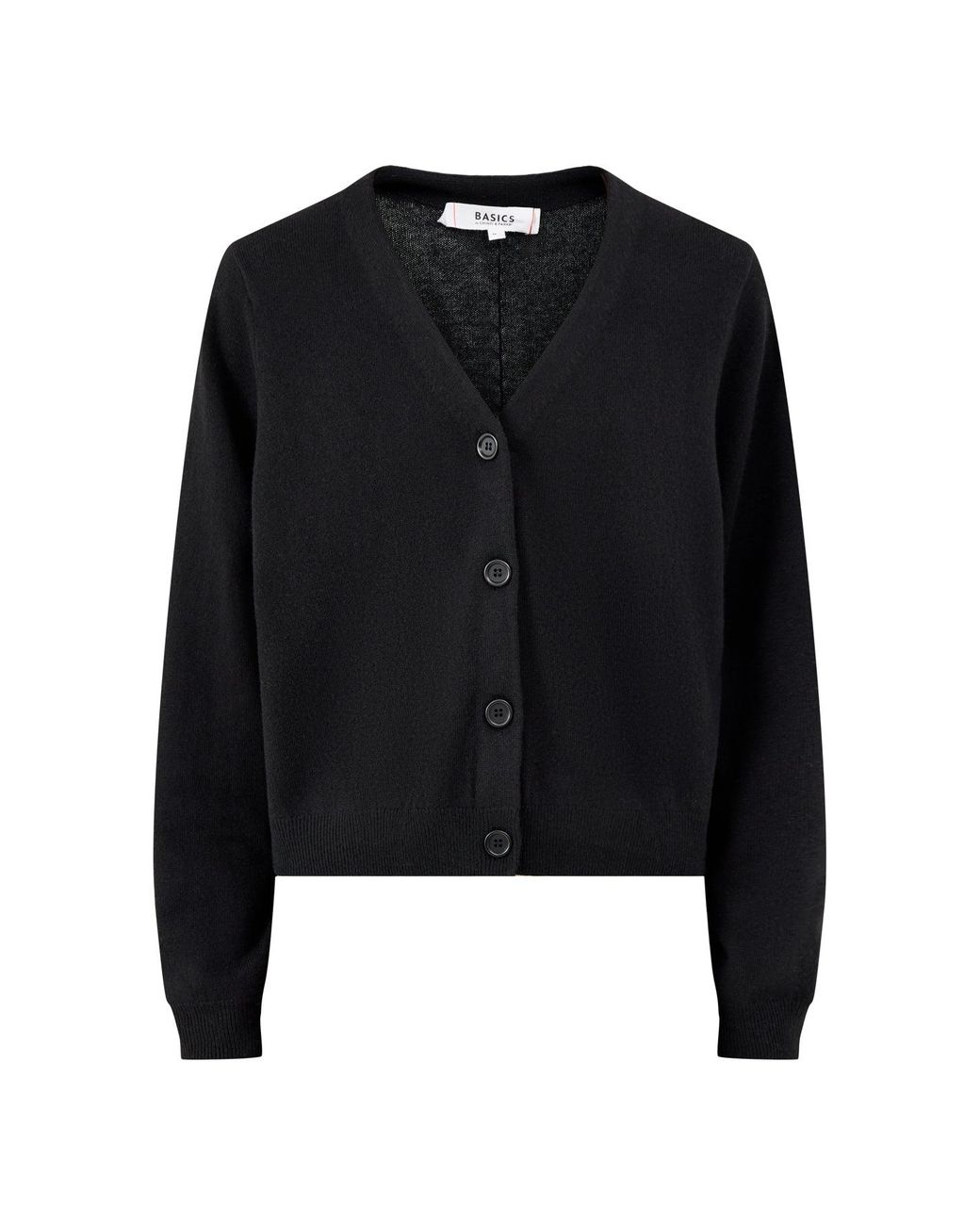 Chinti & Parker Black Cropped Boxy Cardigan