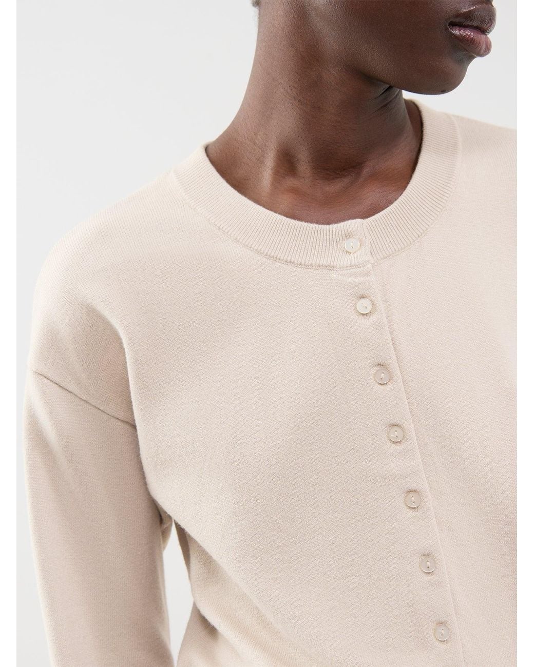 ONLY White Mio Long-Sleeved Button Cardigan