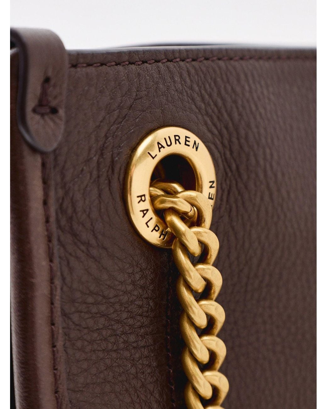 Ralph Lauren Brown Large Bradley Shopper Tote Bag