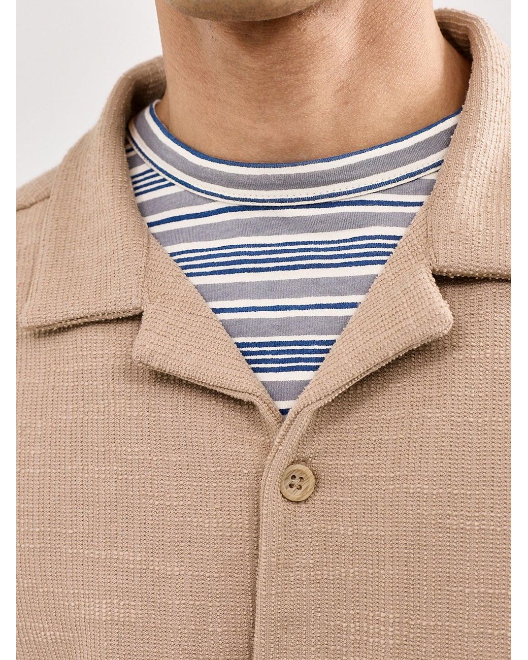 Only & Sons Natural Andre Relaxed Short Sleeve Shirt for men