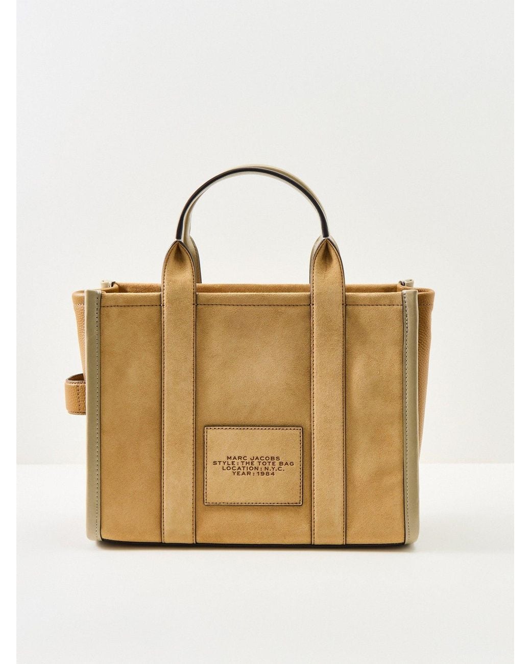 Marc Jacobs Blue Medium Suede Tote Bag Tan