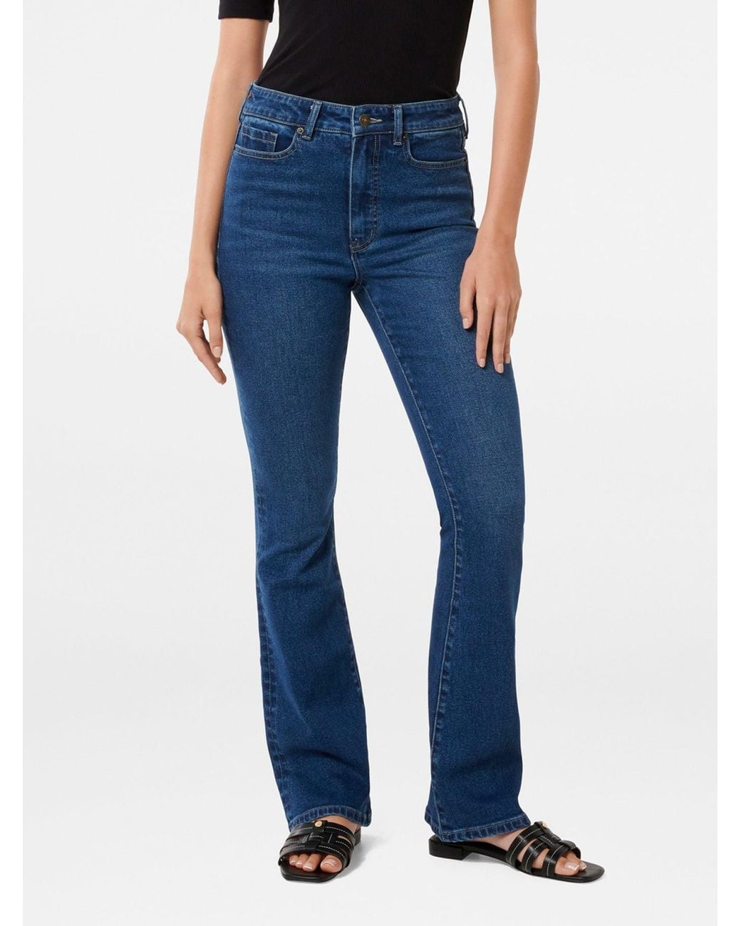 Forever New Blue Phoebe Skinny Flared Jeans