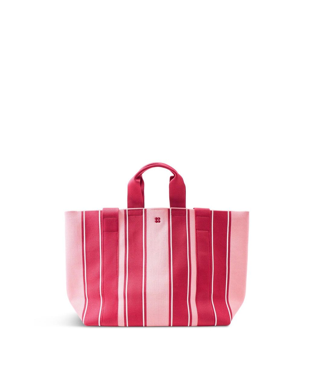 Sweaty Betty Pink Knitted Stripe Tote Bag