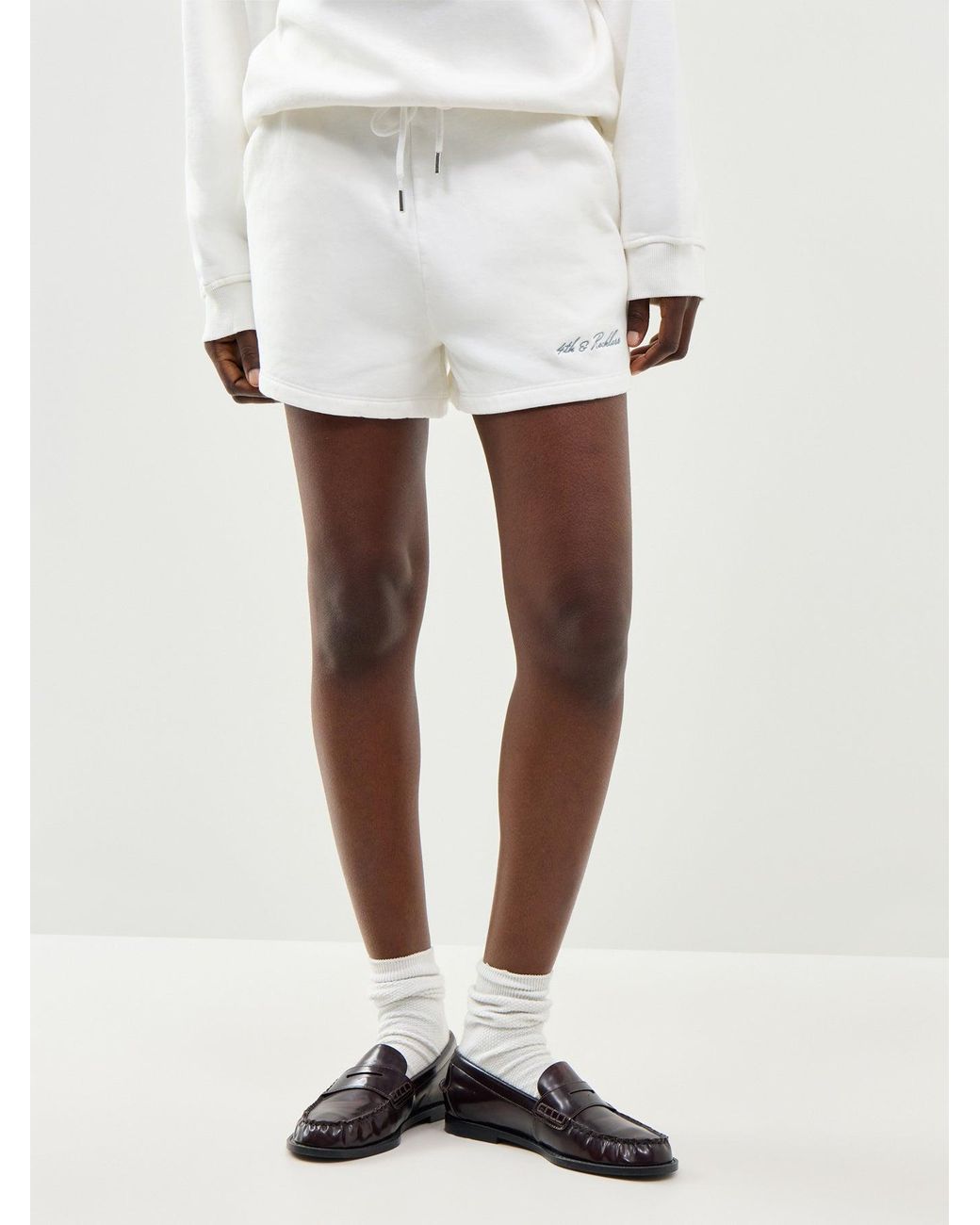 4th & Reckless White Clover Sweat Shorts