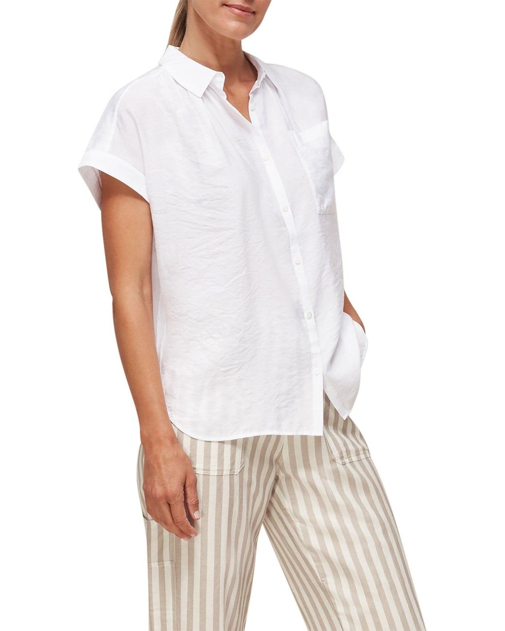 Whistles White Women's Nicola Button Through Shirt