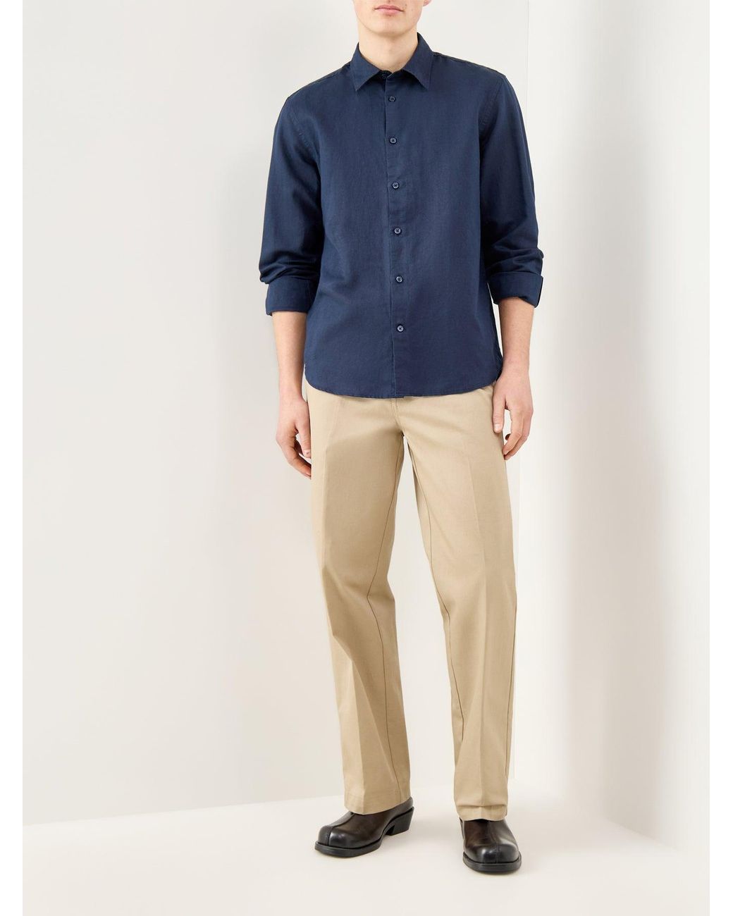 SELECTED Blue Blend Long Sleeve Shirt for men