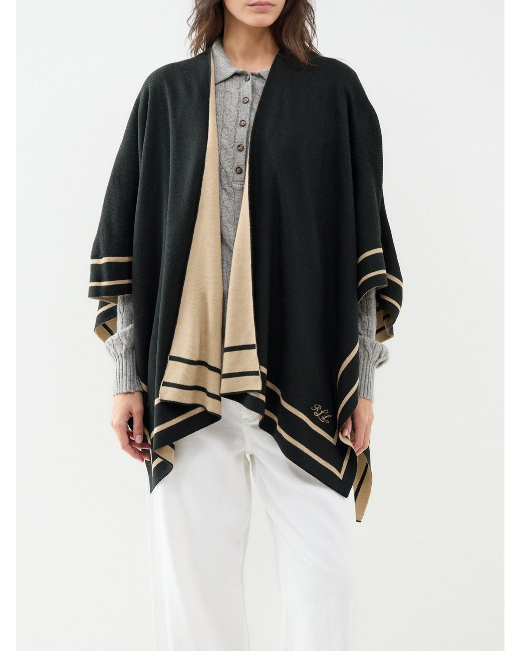 Ralph Lauren Black Jet Set Poncho