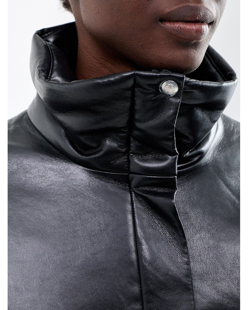 Anine Bing Black Cyrus Recycled Leather Jacket