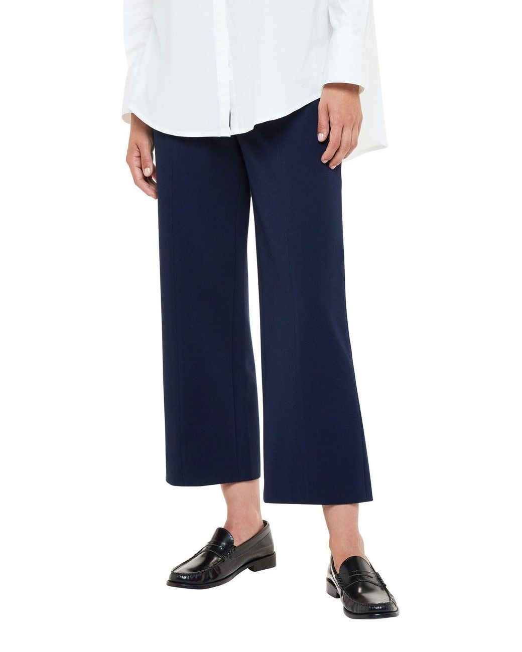 Whistles Blue Camilla Wide Leg Trouser