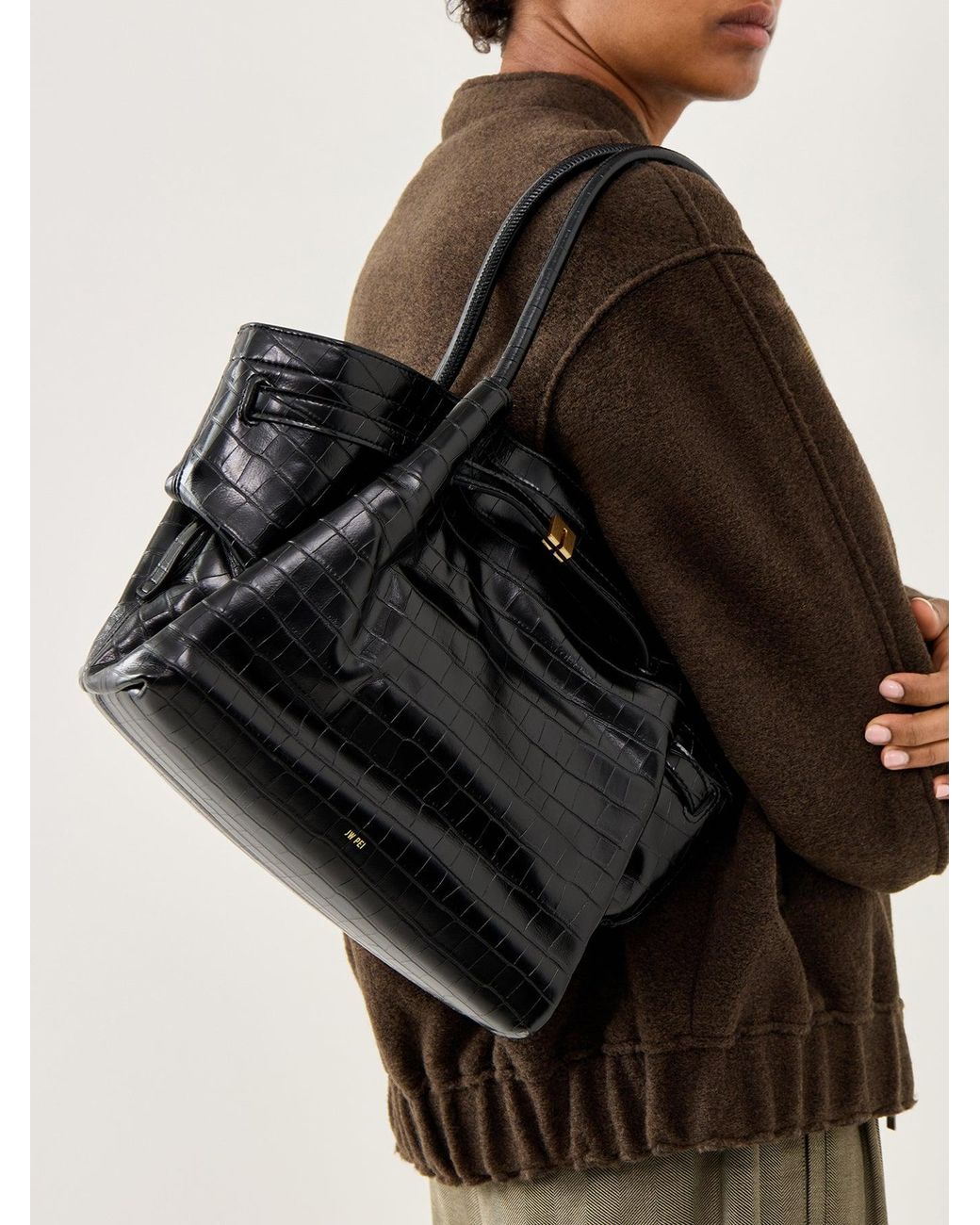 JW PEI Black Hana Medium Tote Bag