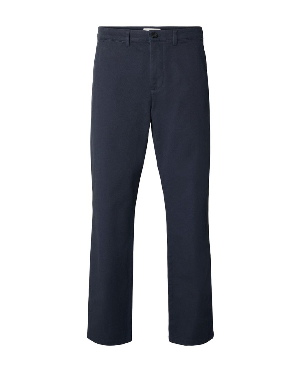 SELECTED Blue Straight Miles Twill Trousers for men