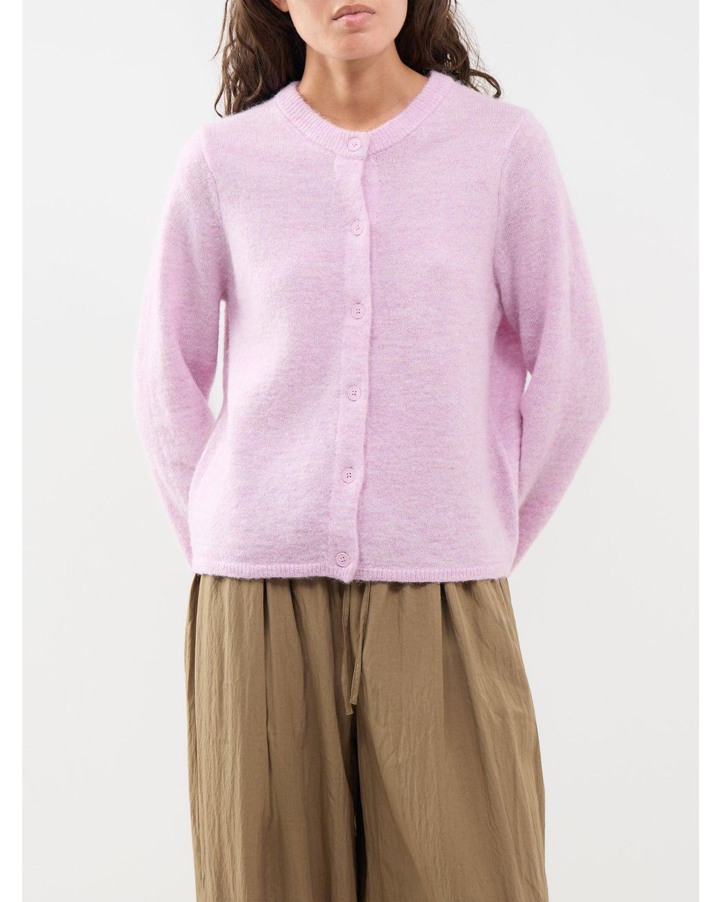 SELECTED Pink Lulu Knit Cardigan Lilac