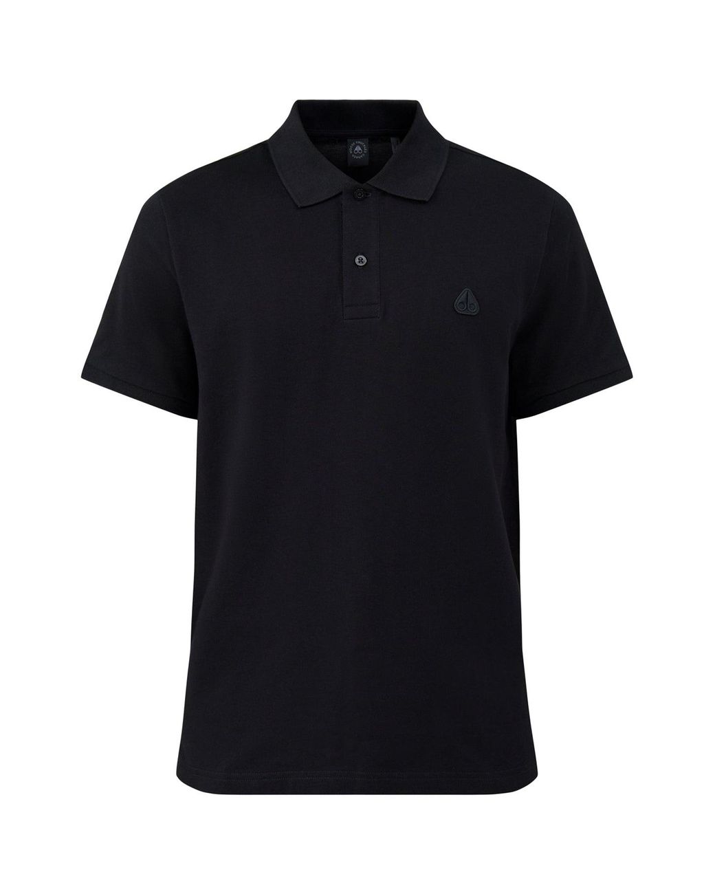Moose Knuckles Black Yul Polo for men