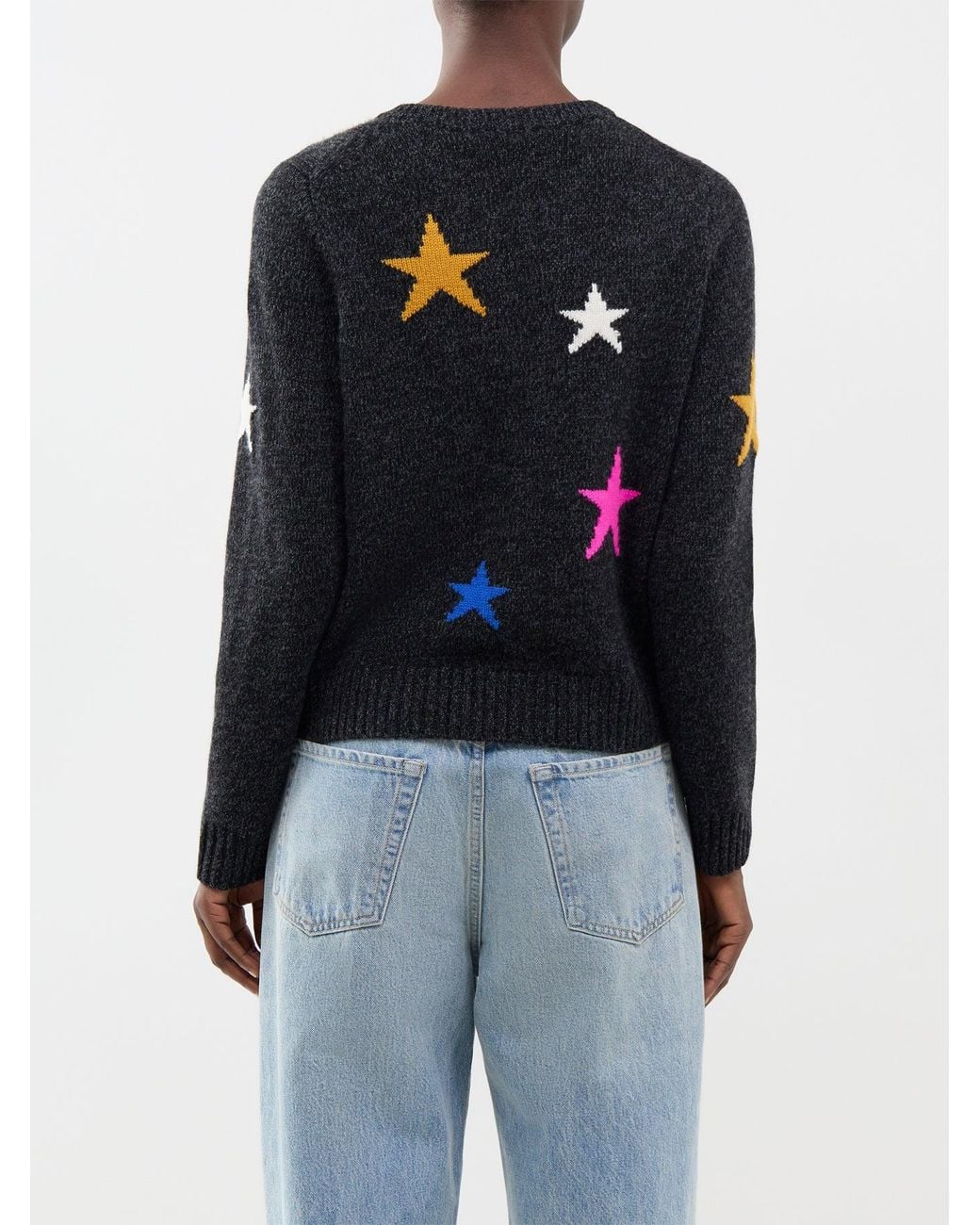 Chinti & Parker Blue Star Round Neck Cardigan