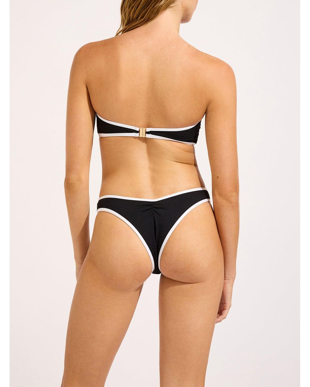 Seafolly Blue Beach Bound Ring Front Bandeau