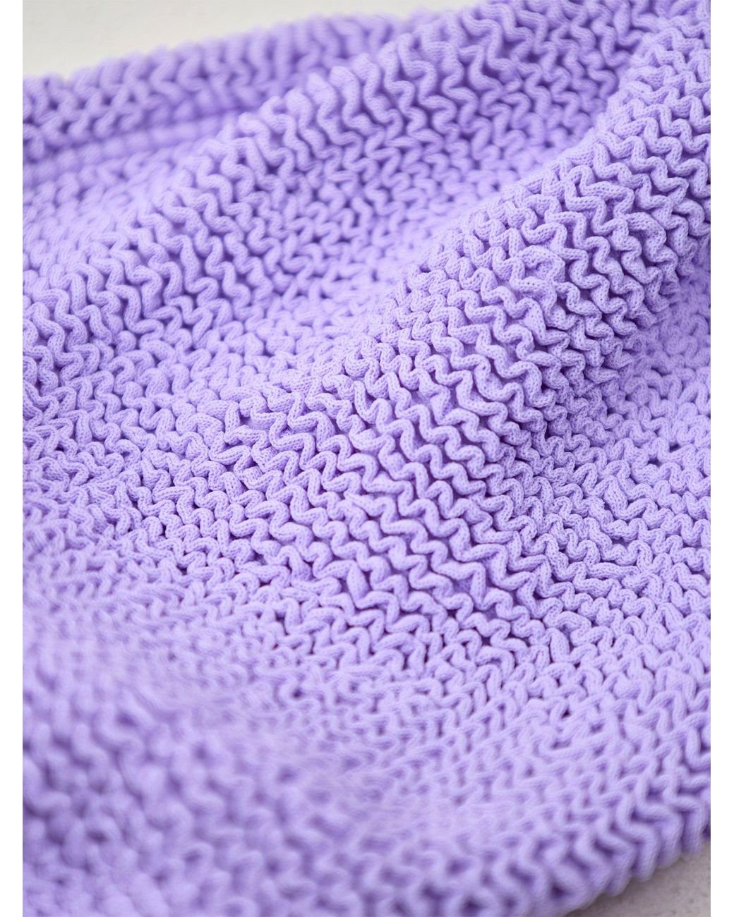 Hunza G Purple Square Neck Crinkle Swimsuit