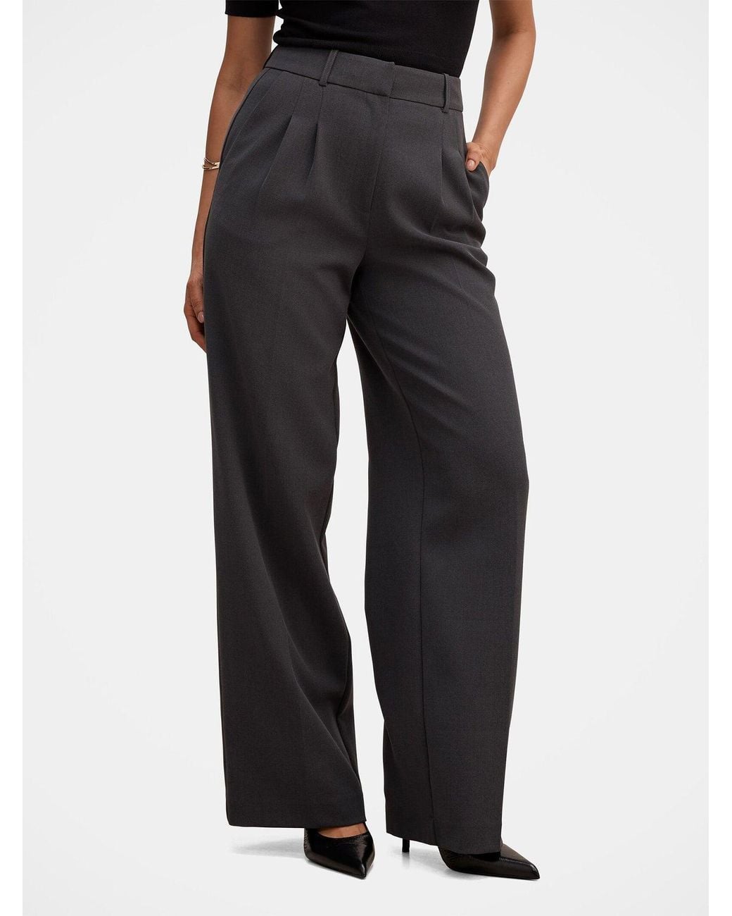 Forever New Blue Eva Wide Leg Trousers