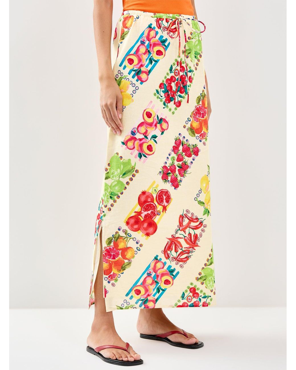 Never Fully Dressed White Fruit Mabel Skirt