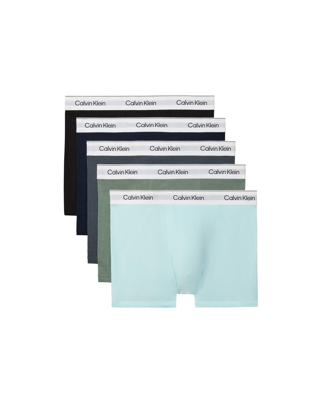 Calvin Klein Blue Icon Relaxed Fit Trunks 5 Pack for men