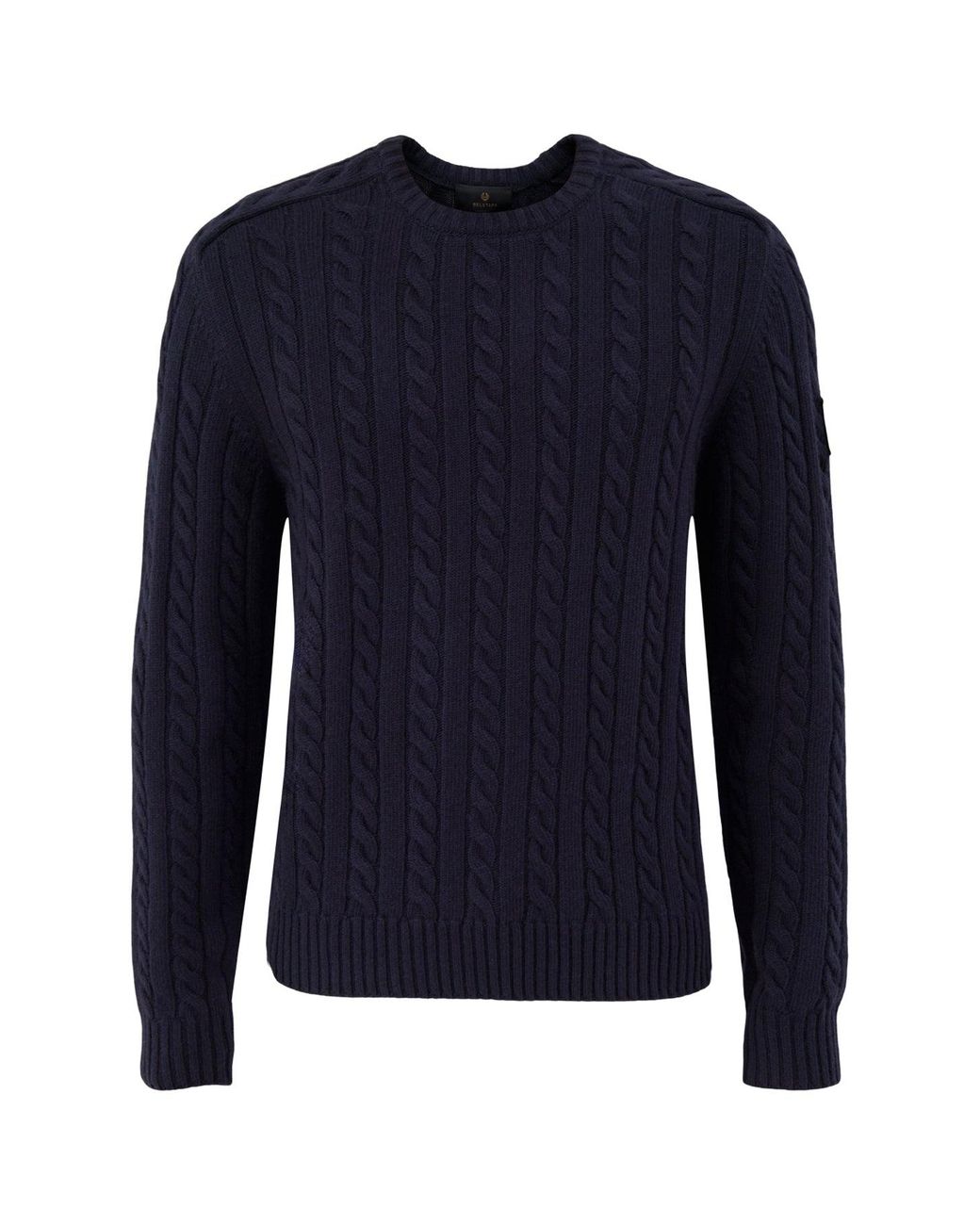 Belstaff Blue Westport Cable Knit Jumper for men